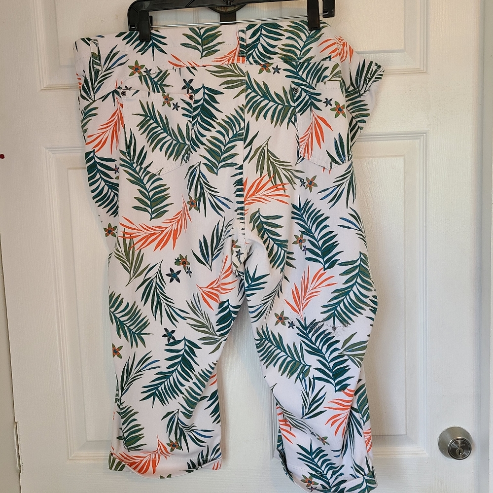 Terra & Sky Woman's Capri's, Size: 4x, Color: Whi… - image 6